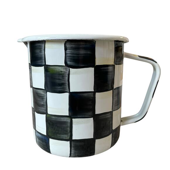 Mackenzie Childs Courtly Check Measuring Cup Hand Painted 7 Cup New - Picture 4 of 16